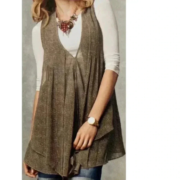CAbi Printed Cardigan Vest - Picture 1 of 9